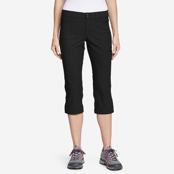 Eddie Bauer Black Rainier Capris - Picture 1 of 9